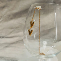 Golden Heartfall Pearl Necklace