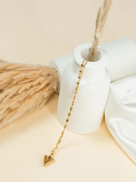 Golden Leaf Heart Necklace