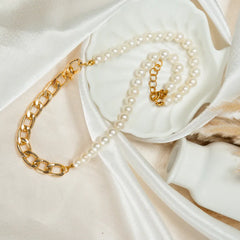 Luxe Pearl Chain Duo Necklace