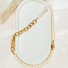 Luxe Pearl Chain Duo Necklace