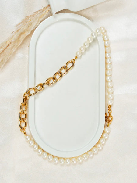 Luxe Pearl Chain Duo Necklace