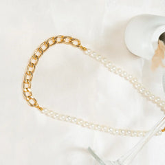 Luxe Pearl Chain Duo Necklace