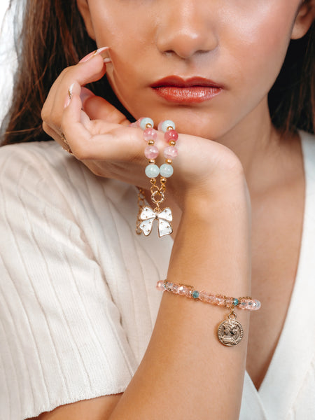 Pastel Bow Charm Necklace