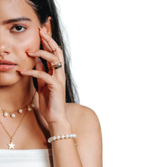 Pearl Charm Bow Bracelet