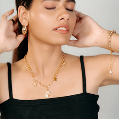 Golden Sunburst Charm Necklace